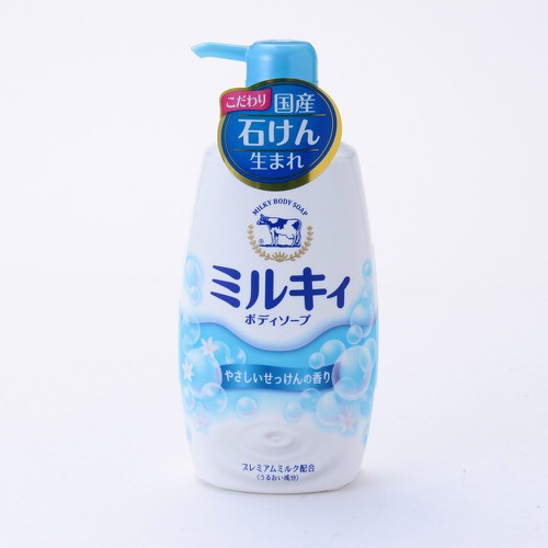 Sữa tắm Milky hương hoa cỏ (550ml) chiết xuất từ sữa bò tươi nguyên chất giúp duy trì độ ẩm tự nhiên cho da