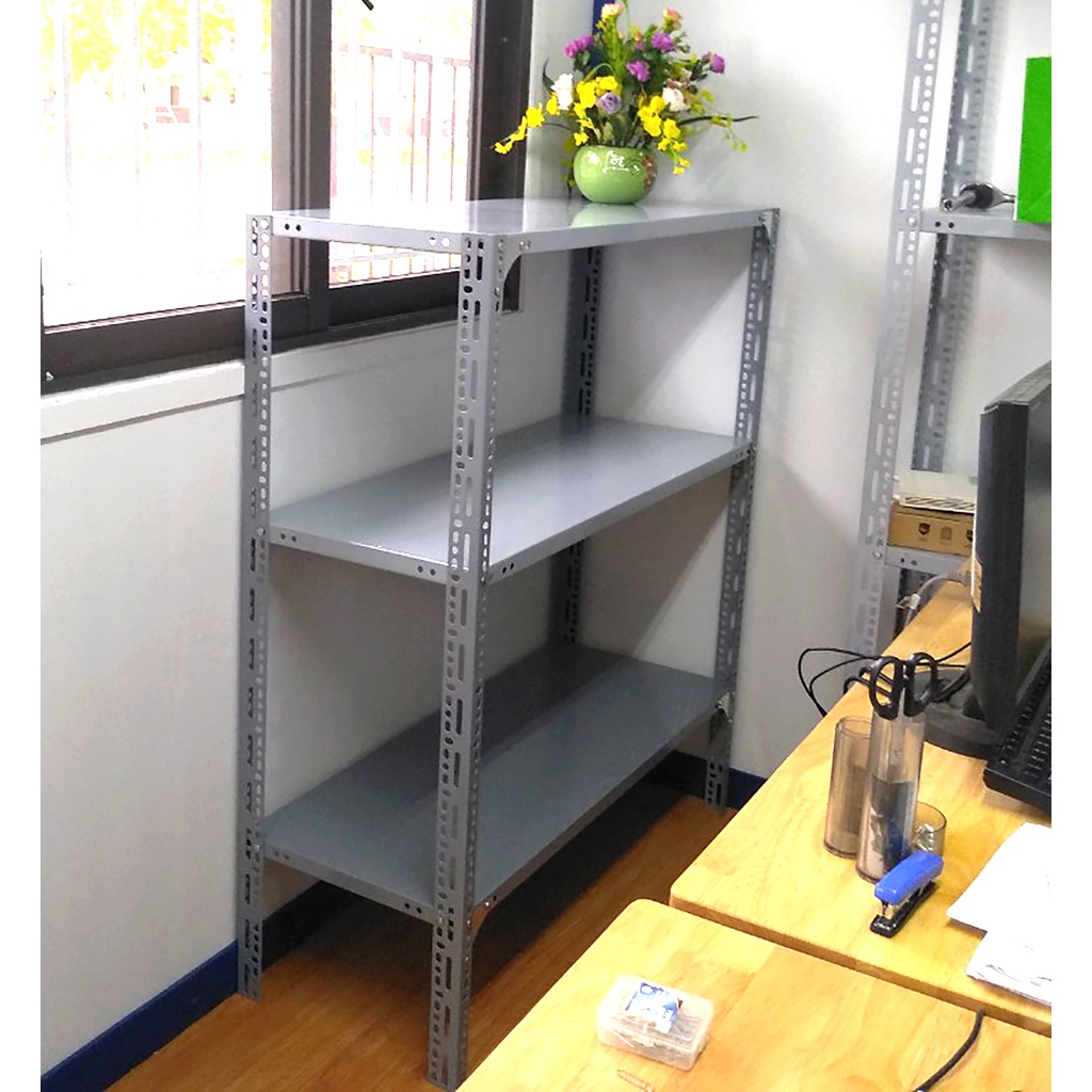 Kệ Sắt V Lỗ Dài 1,5m x Rộng 0,3m x Cao 1 - 1,2m x 3 Tầng – Lắp Ghép Đa Năng