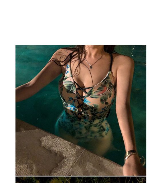 Bikini liền thân hoa đan dây
