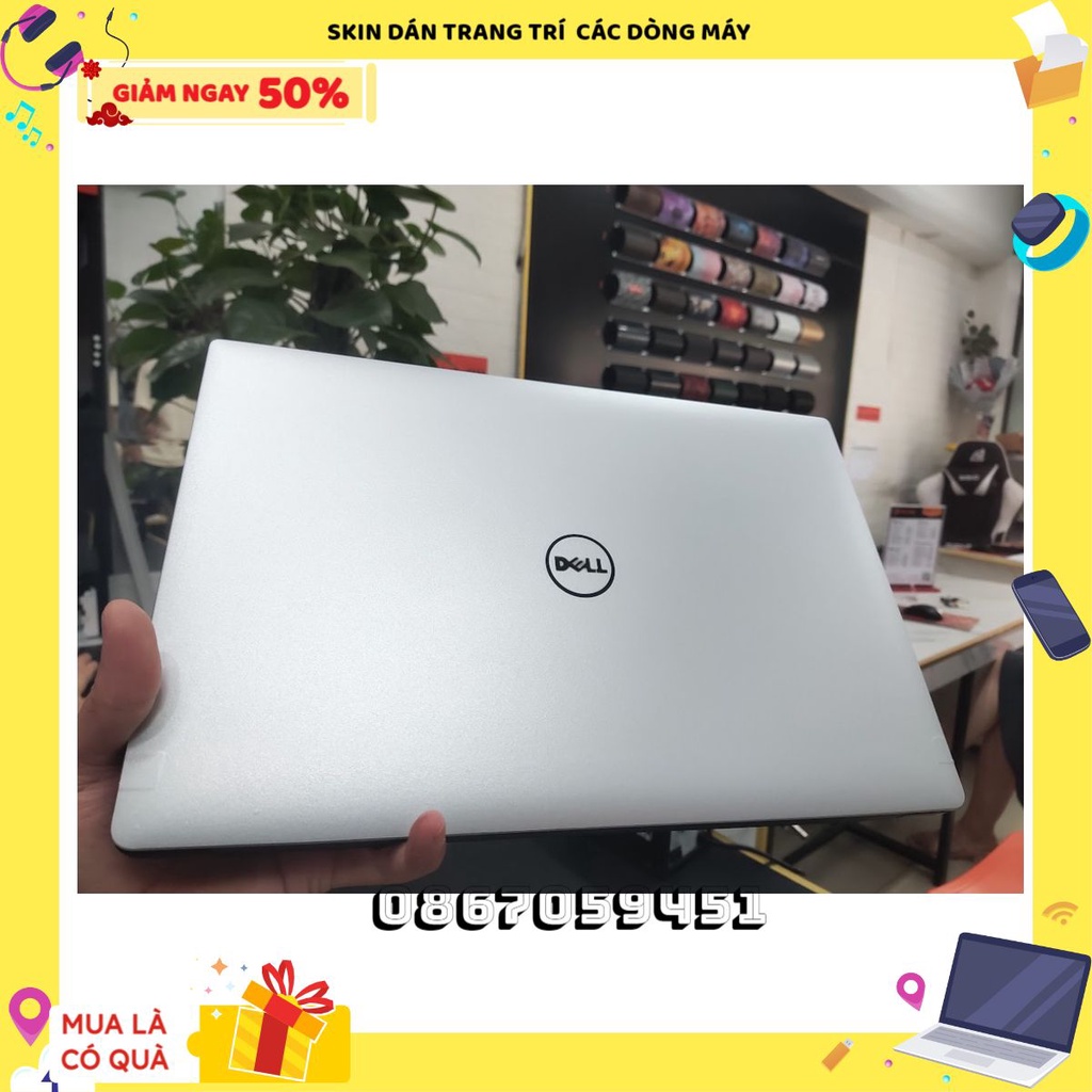 Skin Laptop các Dòng Dell, Hp, Asus, Lenovo, Acer, MSI Macbook (inbox cho Shop)-Màu Bạc Mịn