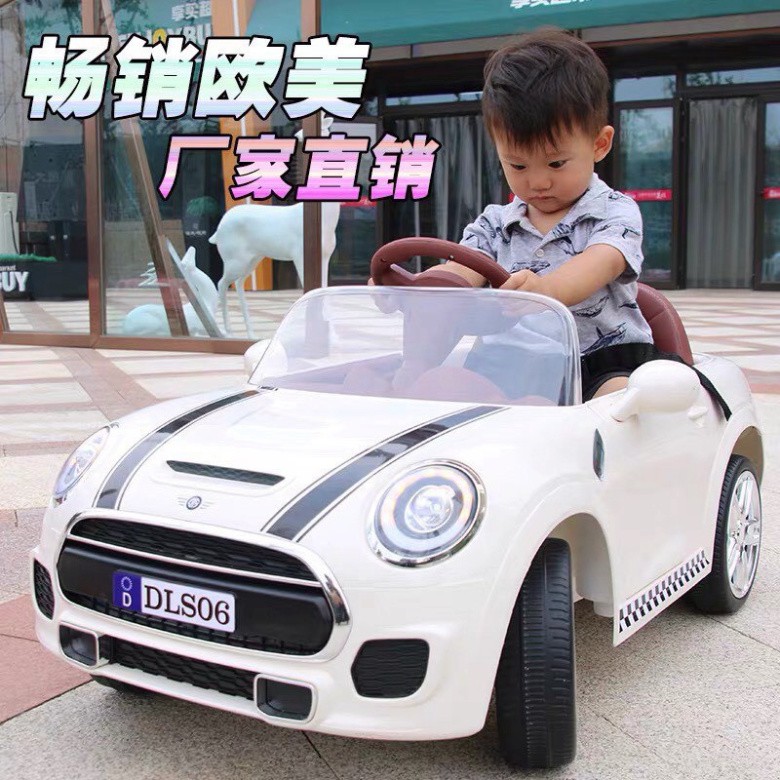 Ô tô xe điện MINI COOPER DLS06 đồ chơi cho bé đạp ga vận động 1 chỗ 2 động cơ (Đỏ - Hồng - Trắng)
