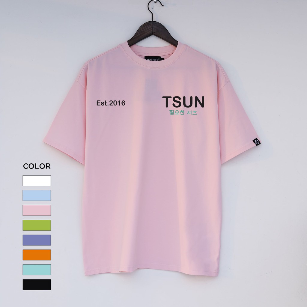 Áo thun tay lỡ Tee TSUN - Áo phông dáng rộng, chất vải thun cotton 100%