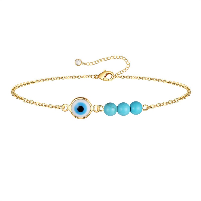 Lắc Chân May Mắn Màu Vàng Và Xanh May Mắn 2022 Cho Cặp Đôi