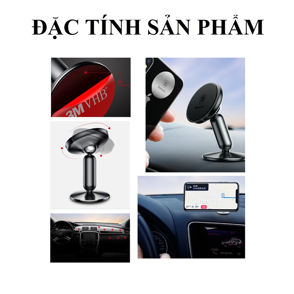 [Hít điện thoại dán taplo]Giá đỡ điện thoại trên ô tô Baseus Bullet An on-board