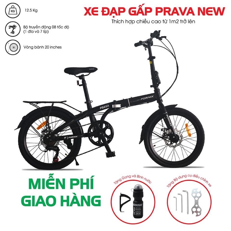 Xe đạp gấp Fornix Prava chính hãng bảo hành 12 tháng