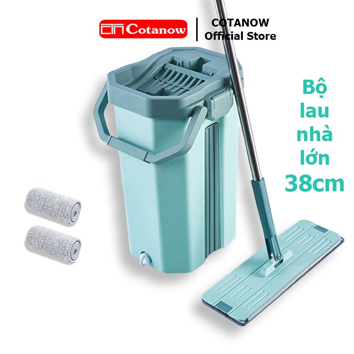 Cây lau nhà Bộ lau nhà tự vắt thông minh loại lớn 38cm SAGOKER BLNREVIP
