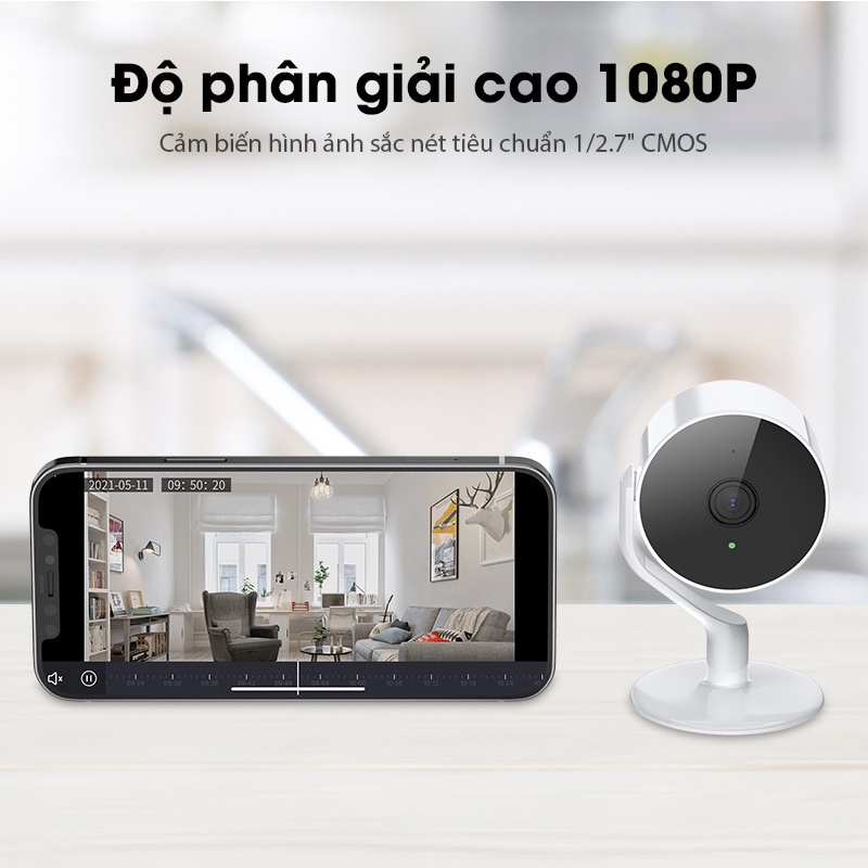 Camera wifi trong nhà ACOME APC05 độ phân giải full hd 1080p, tương thích tuya smart life, hàng chính hãng BH 12 tháng