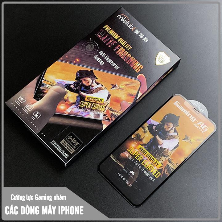 Kính cường lực Full màn hình các dòng iPhone - 11D Gaming Nhám chống vân tay 7+/8+/iP7/iP8/iP6/iP6S/XSMAX/11Promax