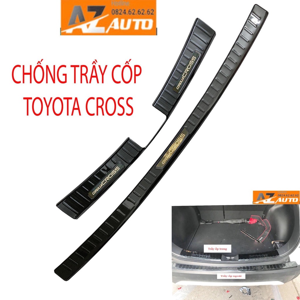 Ốp chống trầy bậc cốp Titan dành cho xe Toyota Corolla Cross 2020-2021