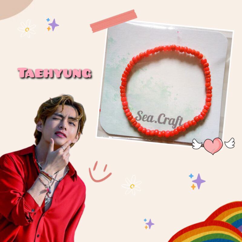 Vòng tay hạt cườm hình cúc họa mi cheap moment với V Taehyung BTS