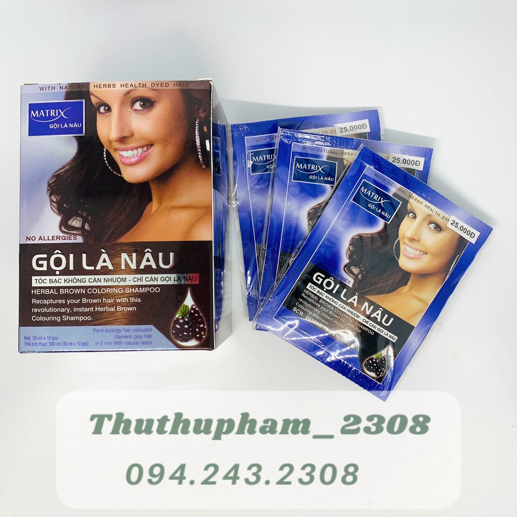 Nhuộm tóc Matrix gội là nâu