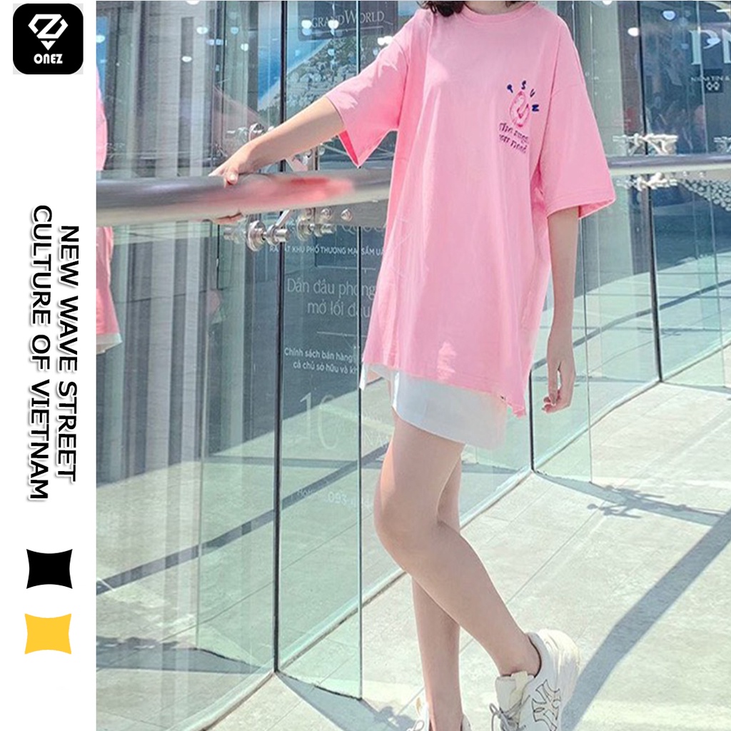 Áo thun unisex tay lỡ form rộng , áo phông nam nữ form rộng chất cotton mát mịn thấm hút mồ hôi TNUS