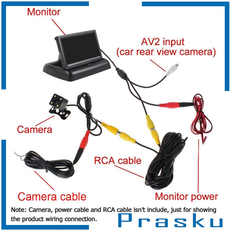 Camera chiếu hậu màn hình 4.3" HD cho xe hơi
