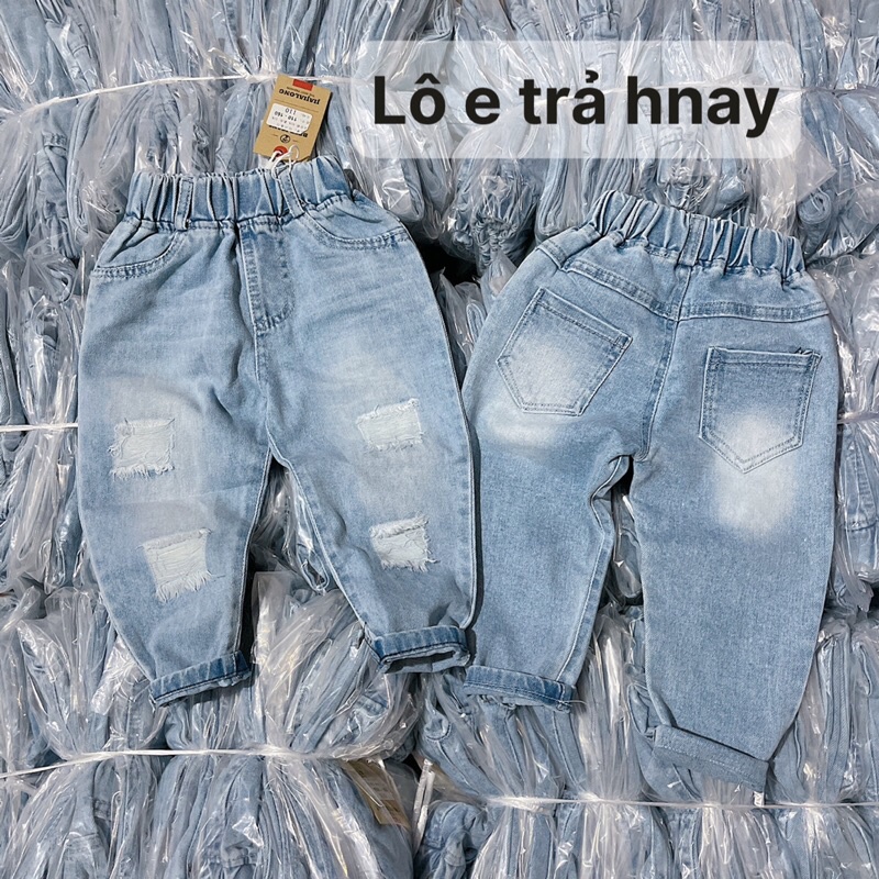 Quần bò rách cho bé SB5014 sz 14-18kg quần jean trẻ em chất lừ sz 110-120 (hàng QC, sẵn kho) SUBIN KIDS