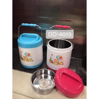 4032 Hộp cơm giữ nhiệt 2 ngăn ruột inox nhựa Việt Nhật No | Cặp lồng giữ nhiệt 2 tầng