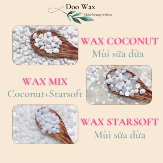 Sáp wax lông nóng coconut cao cấp siêu bám lông - wax ria mép lông nách chân râu bikini tặng que wax lông DooWax