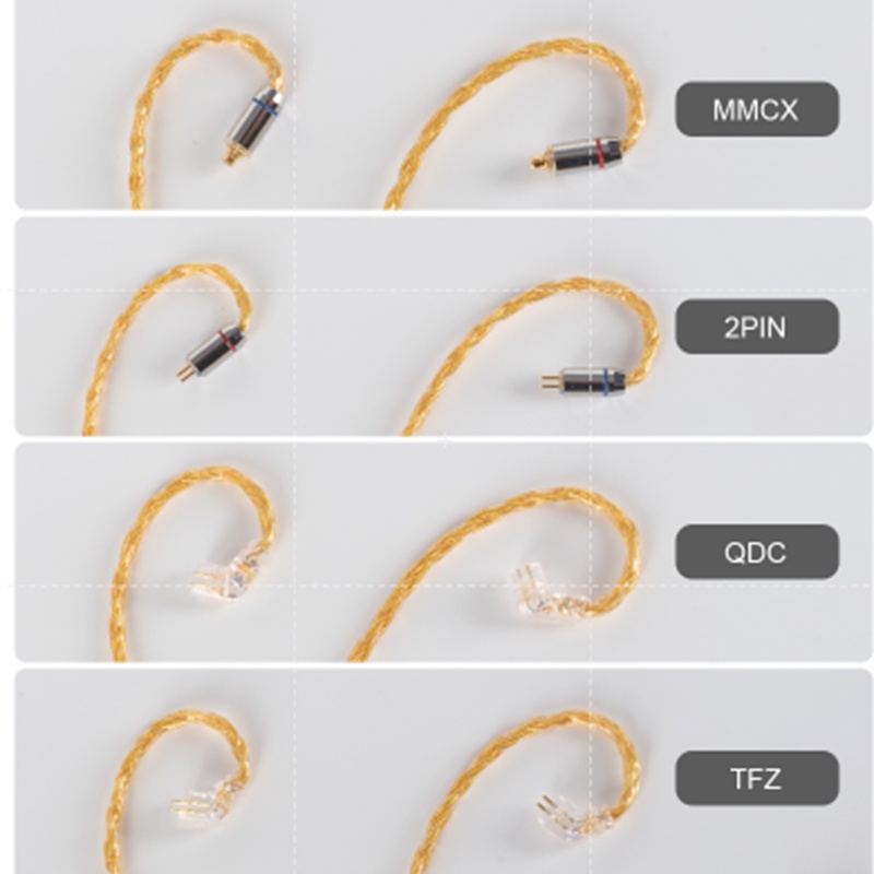 Dây Cáp Tai Nghe Mạ Đồng 16 Lõi MMCX/0.78mm 2Pin/QDC/TFZ