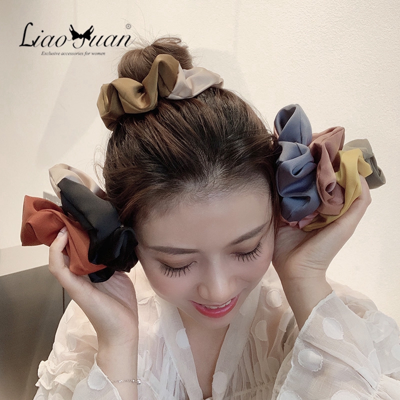 Dây buộc tóc hình tròn đơn giản thời trang cho nữ  d2071309