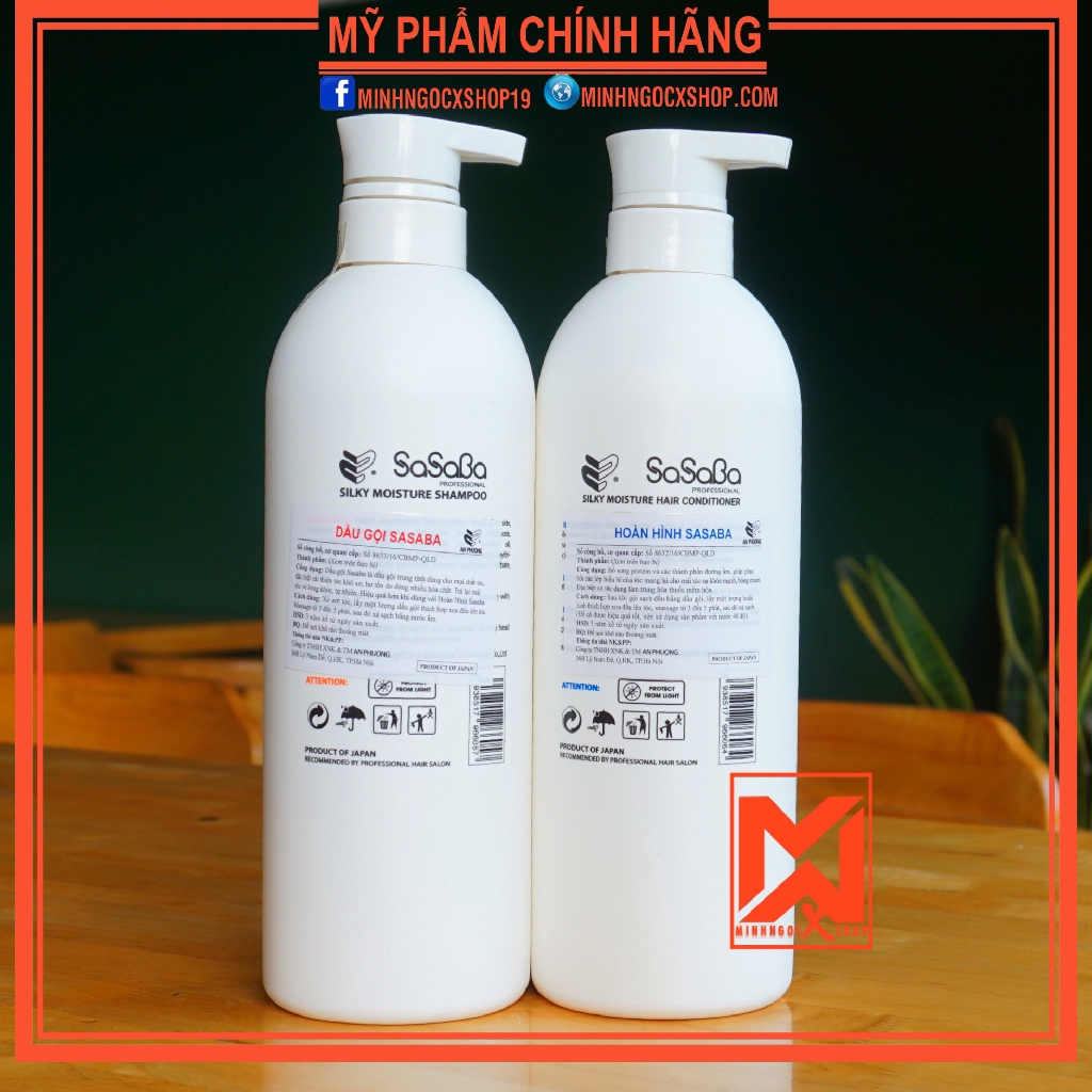 ✅[ Sasaba-Chính Hãng ] Dầu Gội Xả Hoàn Hình Sasaba Plus 800ML + ́800ML Mẫu Mới 2019