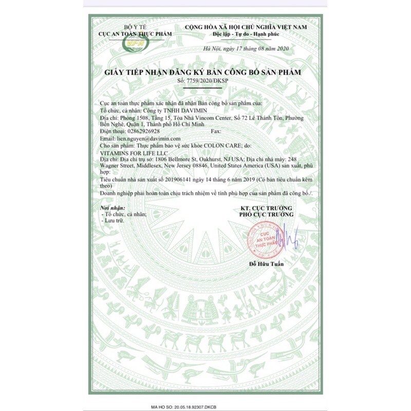 Viên uống Colon Care - Hỗ trợ tăng cường sức khỏe hệ tiêu hóa, thanh lọc tiêu hóa (hộp 1 lọ 60 viên)