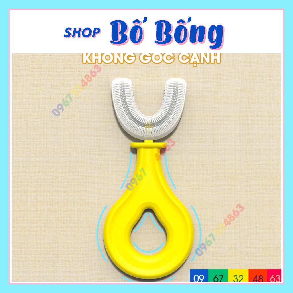 Bàn Chải Chữ U Cho Bé - Bàn Chải Đánh Răng Silicon Cho Bé shop bố bống