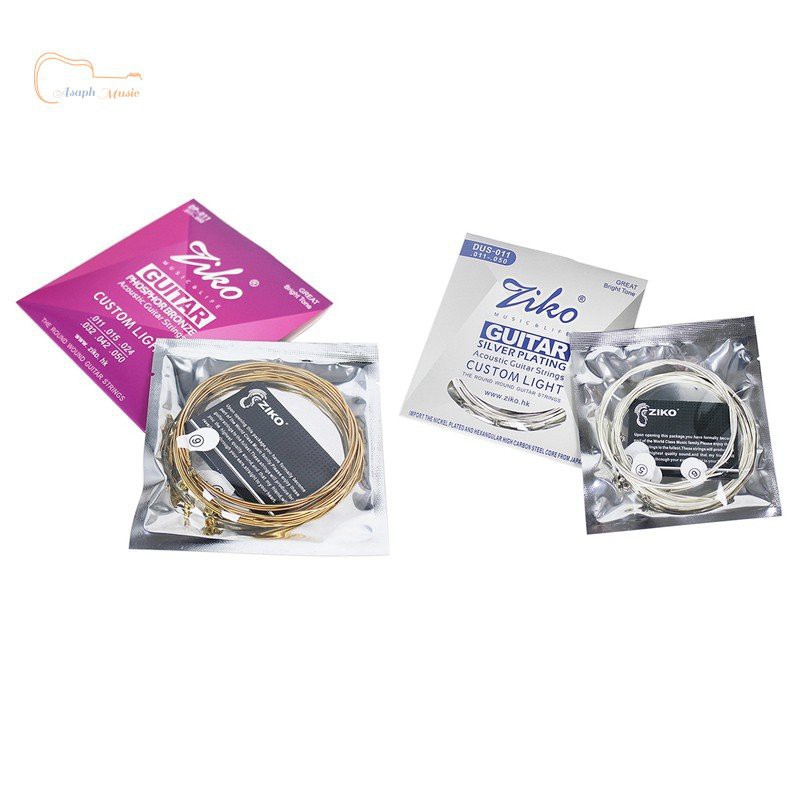 Dây Đàn Guitar Lõi Thép Carbon Mạ Bạc Dus-011 Chất Lượng Cao
