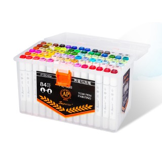 Màu vẽ, bút marker Superior đời 8 hộp nhựa 40/60/84/216 màu dạ 2 đầu, bút vẽ anime, truyện tranh, comics