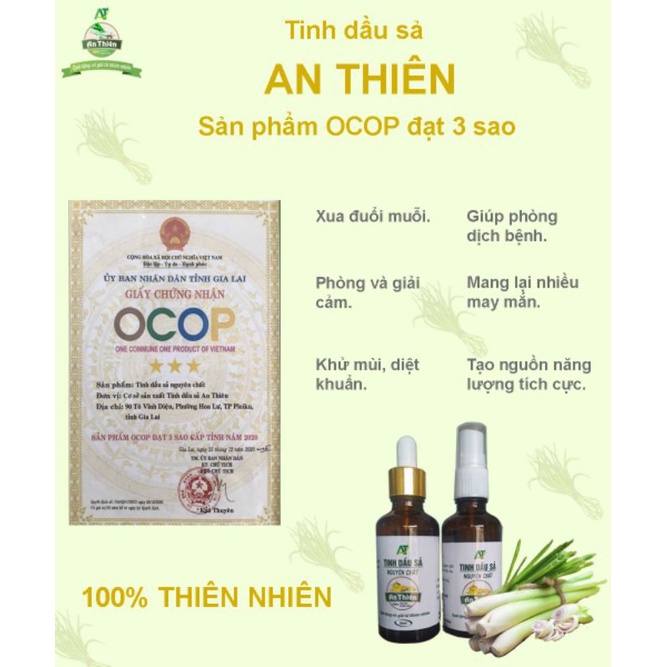 Tinh dầu xả nguyên chất thiên nhiên An Thiên 50ml