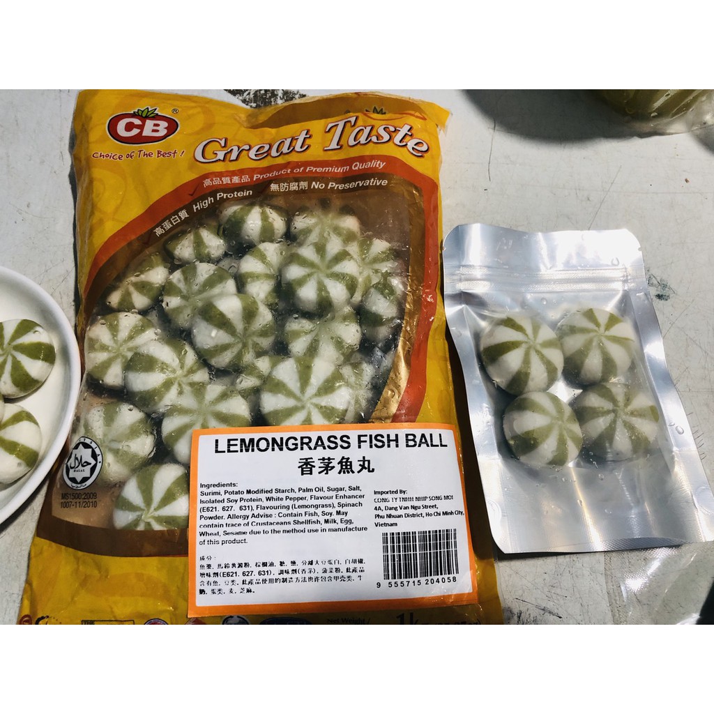 100g cá viên nhân trứng nhím xanh nhập khẩu malaysia