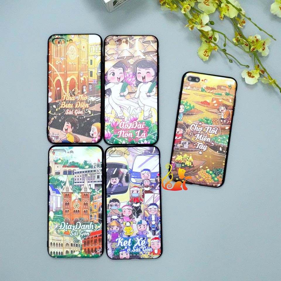 Ốp lưng 4D vân nổi - " Đặc Sản Sài Gòn : Địa danh "- IP5/6/6s/6+/6s+/7/8/7+/8+/X