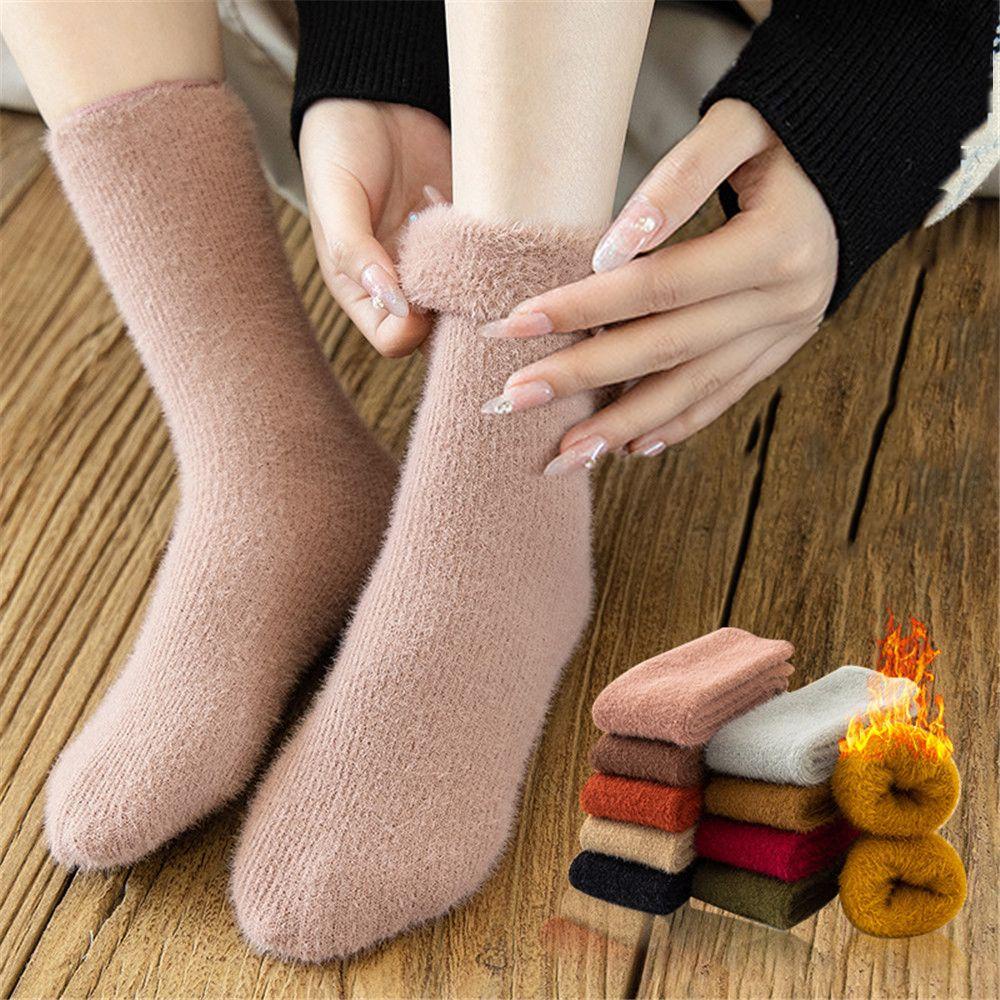 Đôi Vớ Nhung Dày Mềm Mại Ấm Áp Thời Trang Mùa Đông
