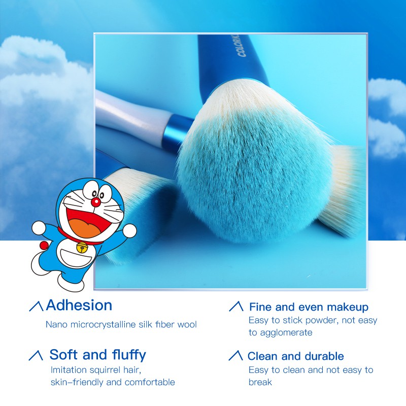 Set 8 Cọ Trang Điểm COLORKEY Cán Hình Doraemon