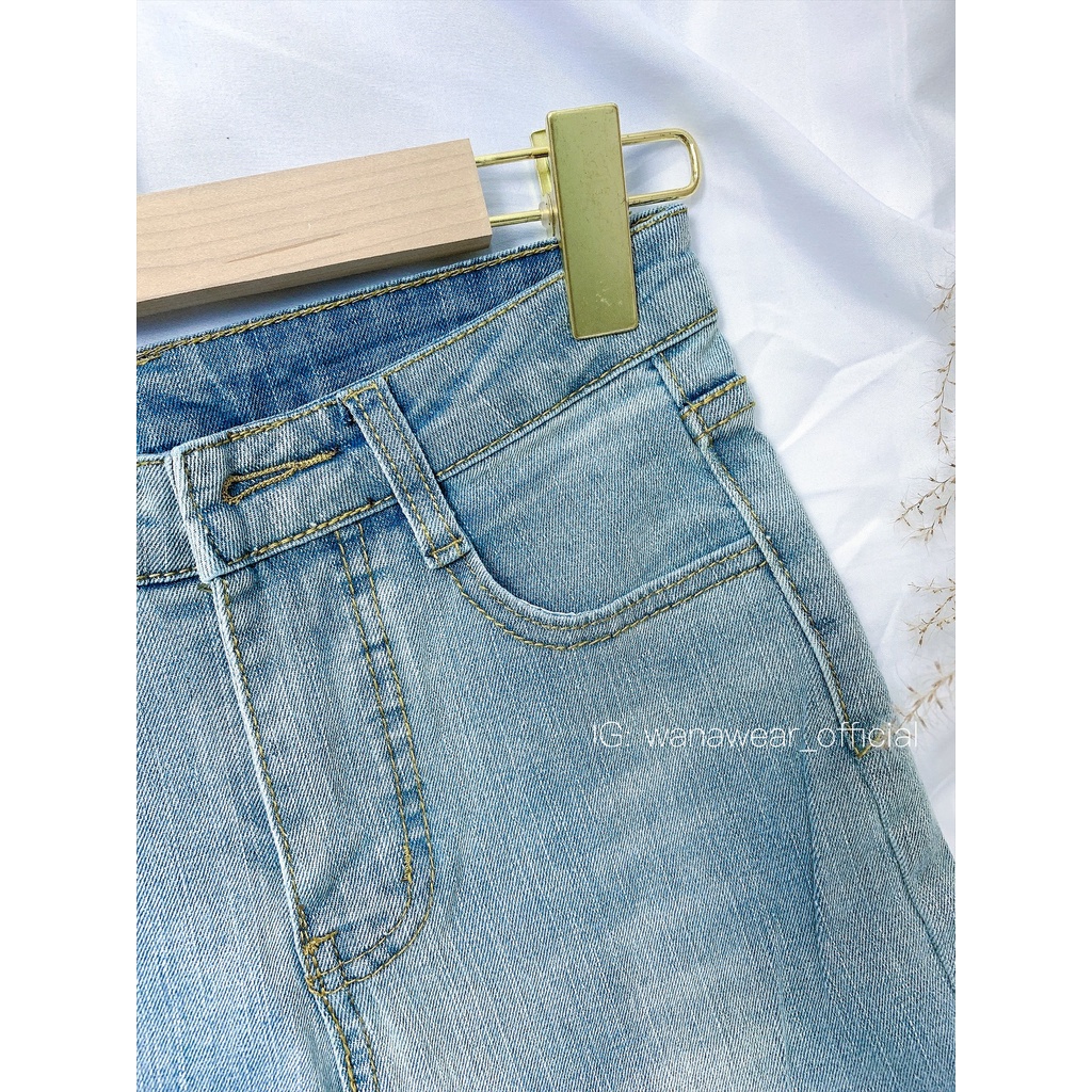 Quần jean ống loe dài quần bò nữ WANAWEAR [SẴN HÀNG] hot trend siêu tôn dáng hàng QC chất jean đẹp