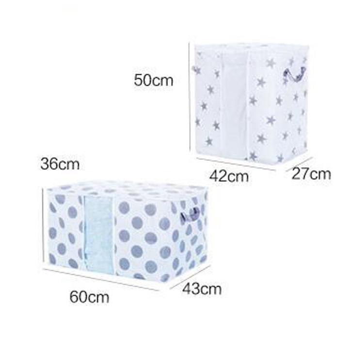 Túi vải đựng chăn màn quần áo bi, tròn