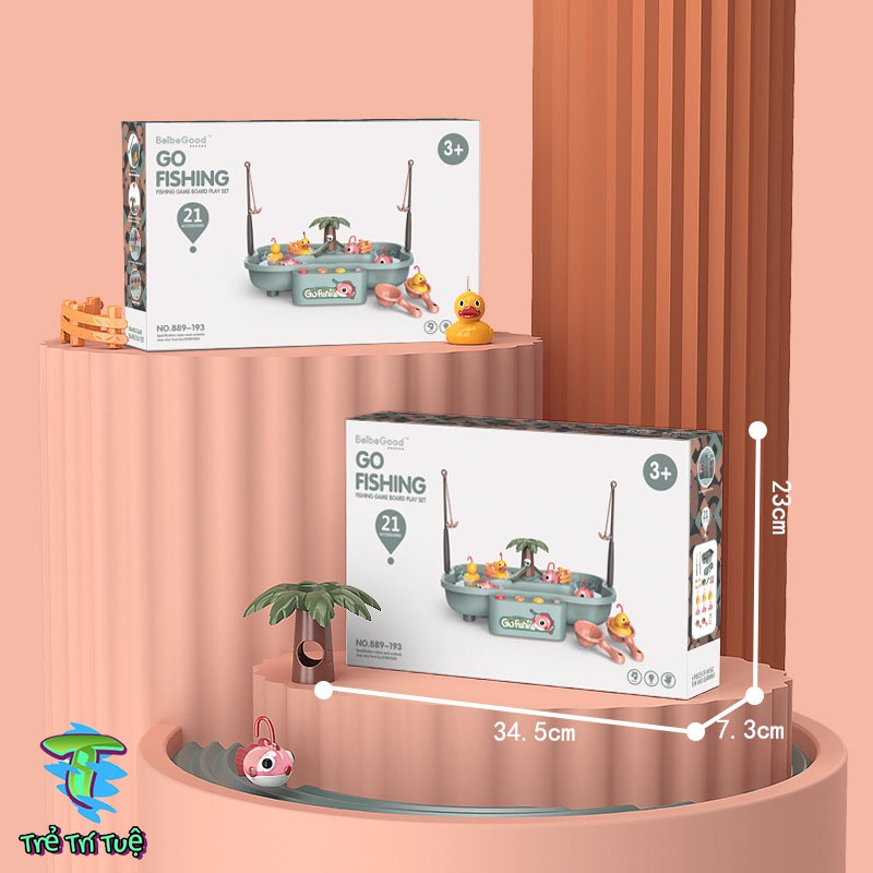 🐠 CAO CẤP 🐠 GO FISHING VIP1  - Bộ đồ chơi câu cá cho bé có nhạc nước đèn - đồ chơi câu cá trẻ em