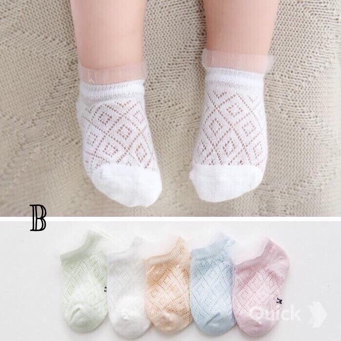 set 5 đôi tất lưới cho bé