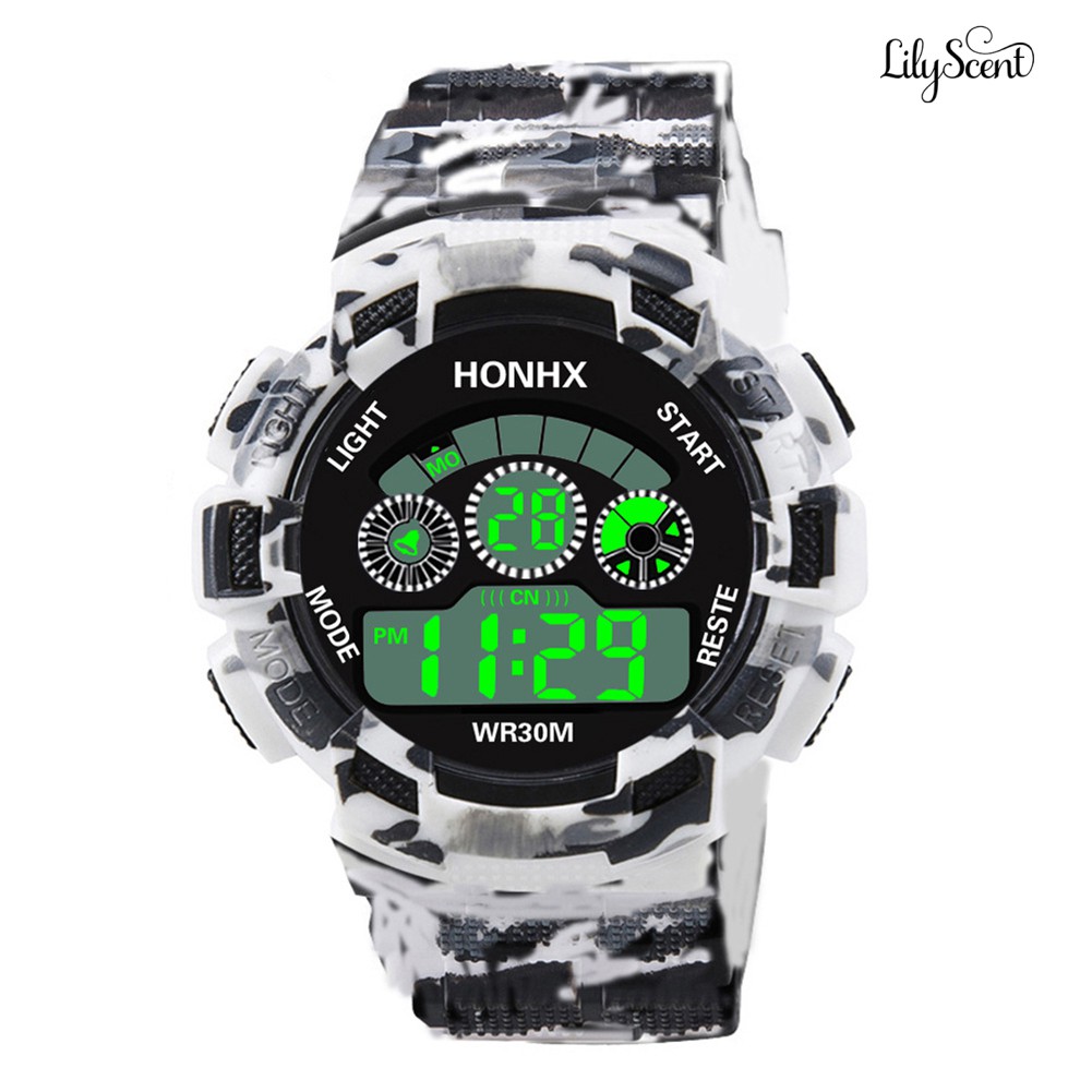 Đồng Hồ Điện Tử Họa Tiết Rằn Ri Thời Trang Cho Nam