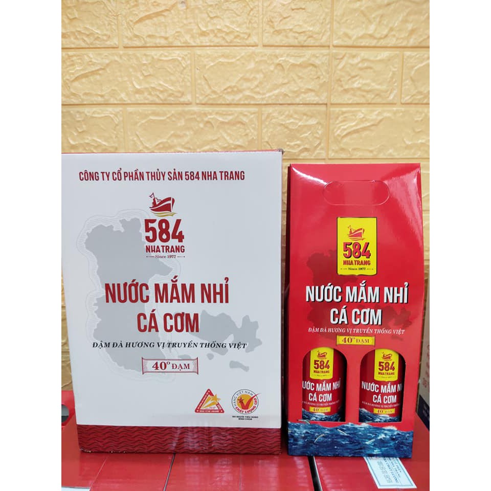 1 THÙNG MẮM 584 NHA TRANG LOẠI 40 ĐỘ ĐẠM THỦY TINH