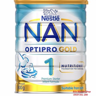 Sữa Nan Optipro Gold Úc 800g, số 1,2,3