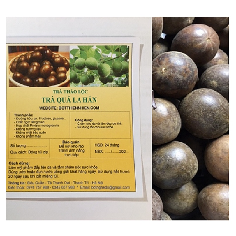 1kg Quả La Hán Sấy Khô - dùng uống thanh nhiệt giải độc mát cho cơ thể Có Tặng Quà - Ma 01