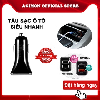 [ẢNH THẬT] Tẩu sạc ôtô 2 cổng WP-C19 3.1A tích hợp mạch vi xử lý thông minh giúp tự động điều chỉnh điện áp