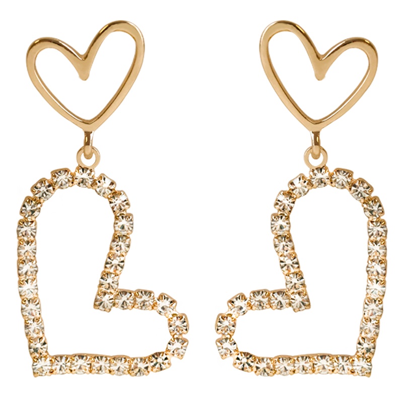 Khuyên Tai Nữ Hình Trái Tim Thời Trang Hàn Quốc Xinh Xắn