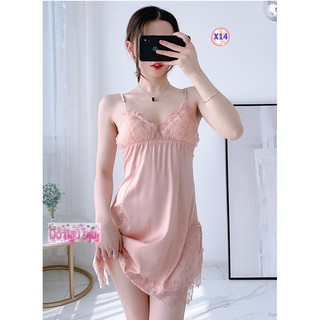 Váy Lụa 2 Dây Có Lót Ngực X14