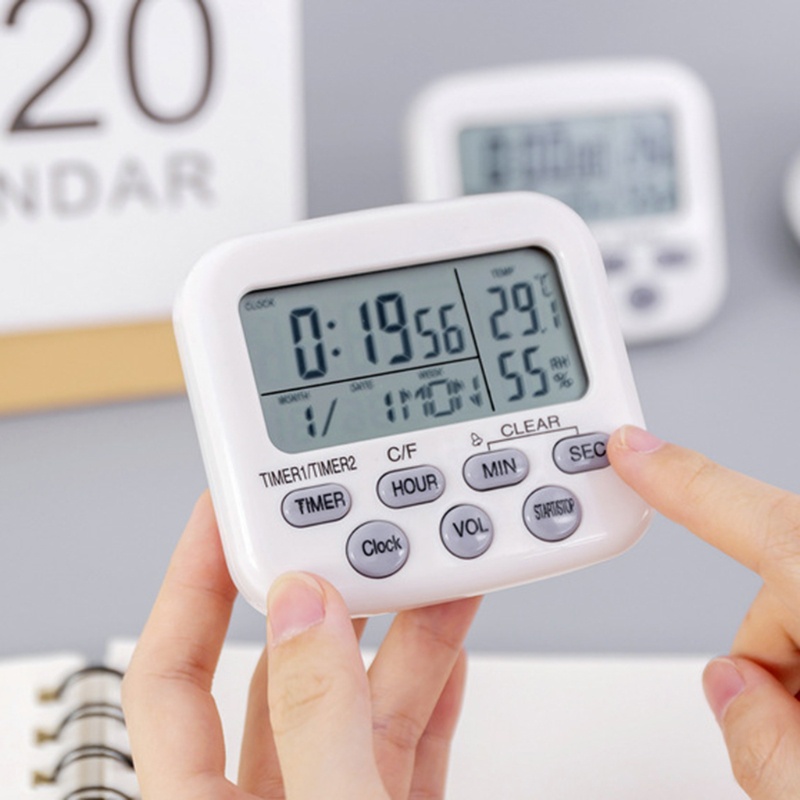 Đồng Hồ Đếm Ngược Nhiệt Độ Và Độ Ẩm Hiển Thị Tháng Trong Nhà