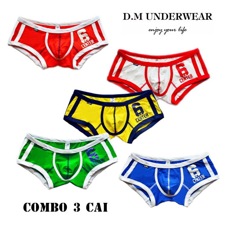 Combo 3 quần lót nam boxer DM4016