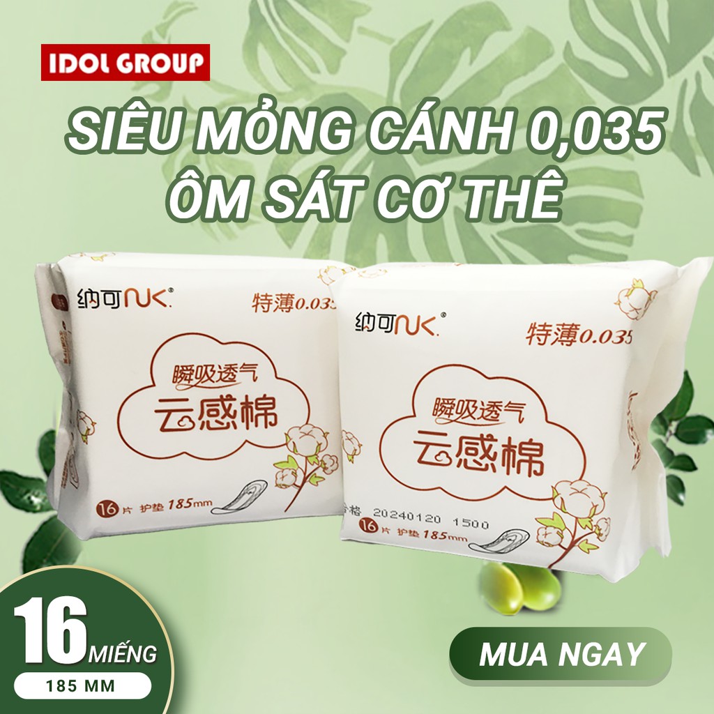 [Hàng Tốt -Băng Vệ Sinh NK Siêu Mỏng dùng hằng ngày dài 185mm] An Toàn Siêu Mỏng Hàng Nhập Giá Sỉ (002)