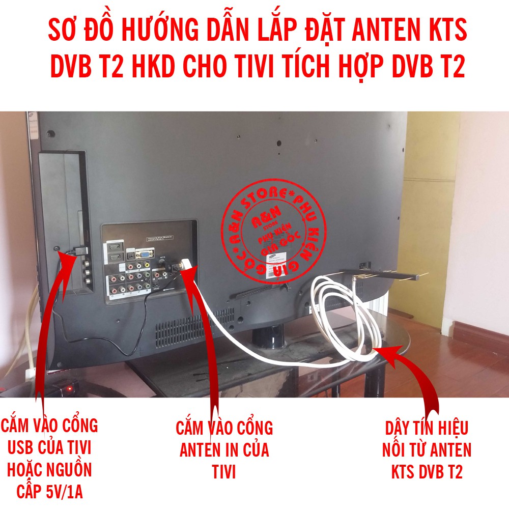 COMBO ANTEN TV KĨ THUẬT SỐ DVB T2 MODEL 113 + 15M DÂY CÁP ĐÚC SẴN 2 ĐẦU