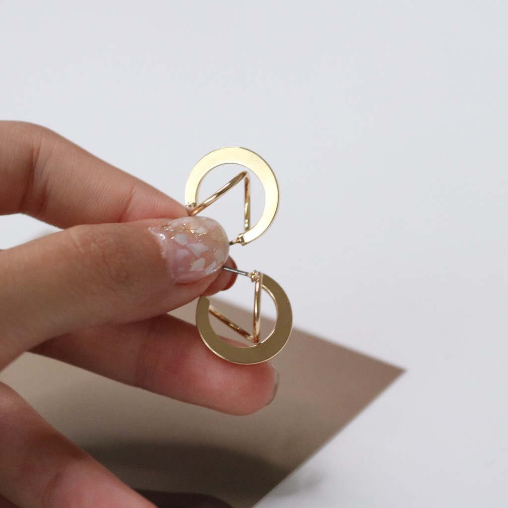 Khuyên Tai Kim Loại Cá Tính Phong Cách Hàn Quốc A200 Dành Cho Bạn Nữ