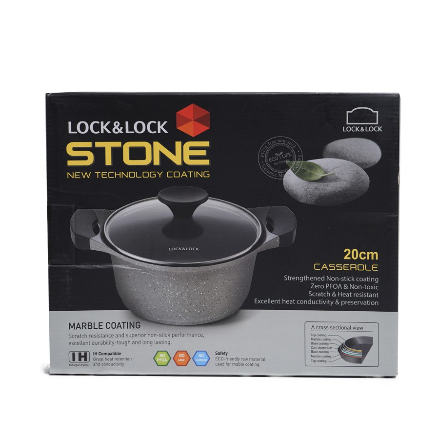 Nồi Đá Cao Cấp Lock&Lock Stone LCA6202D-IH 20cm Dùng Bếp Từ