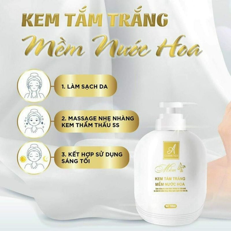Kem Tắm Trắng Mềm Nước Hoa Acosmetics Chính Hãng